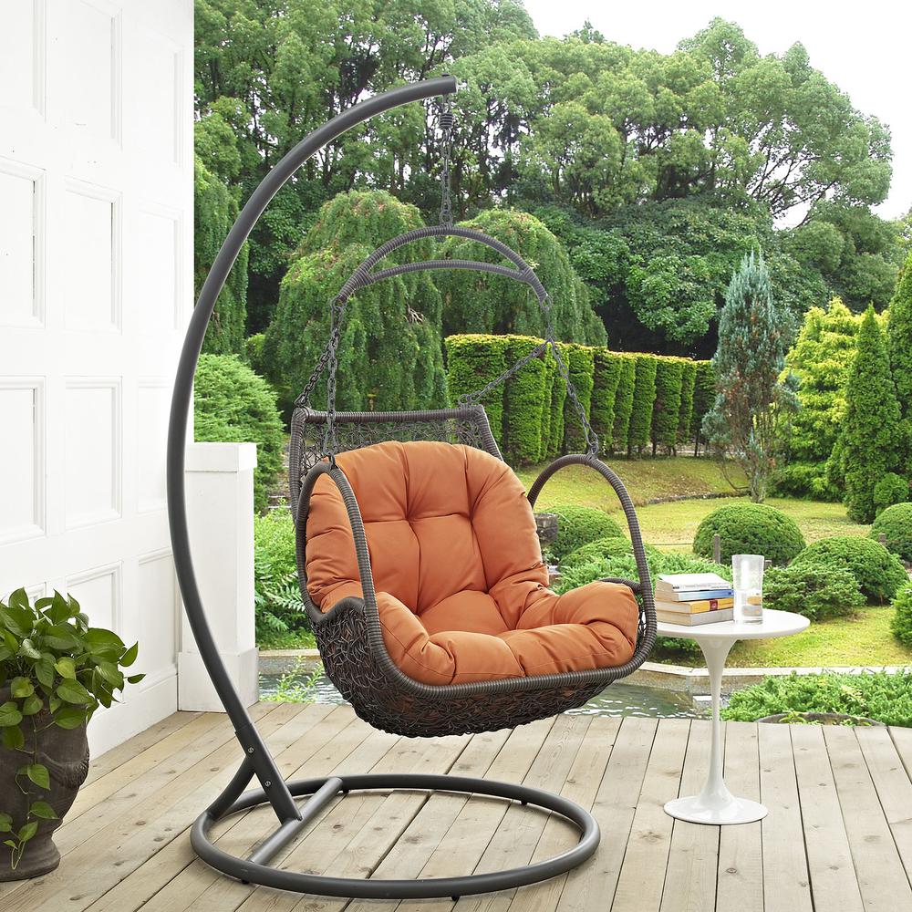 Arbor Outdoor Patio Wood Swing Chair. Picture 5