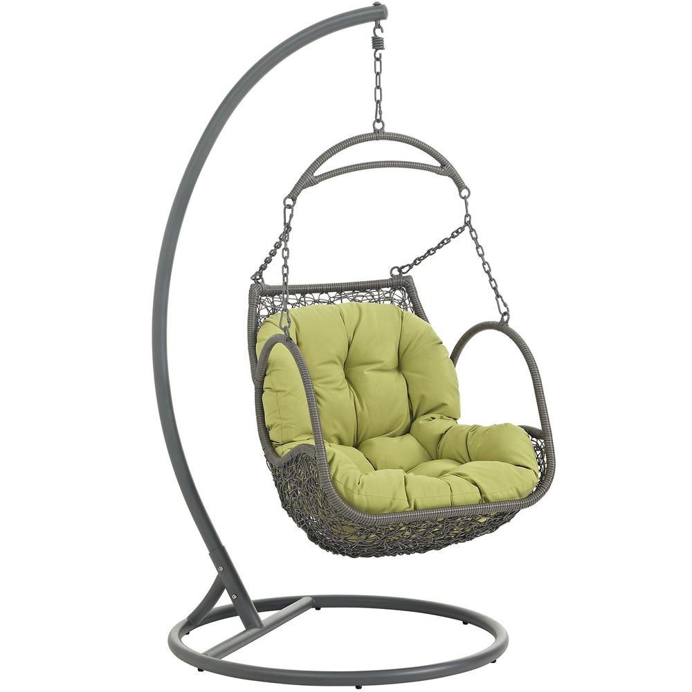 Arbor Outdoor Patio Wood Swing Chair. Picture 1
