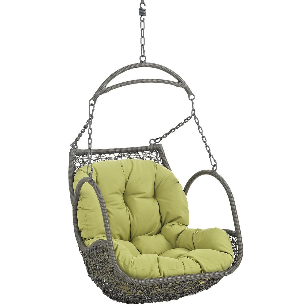 Arbor Outdoor Patio Wood Swing Chair. Picture 4