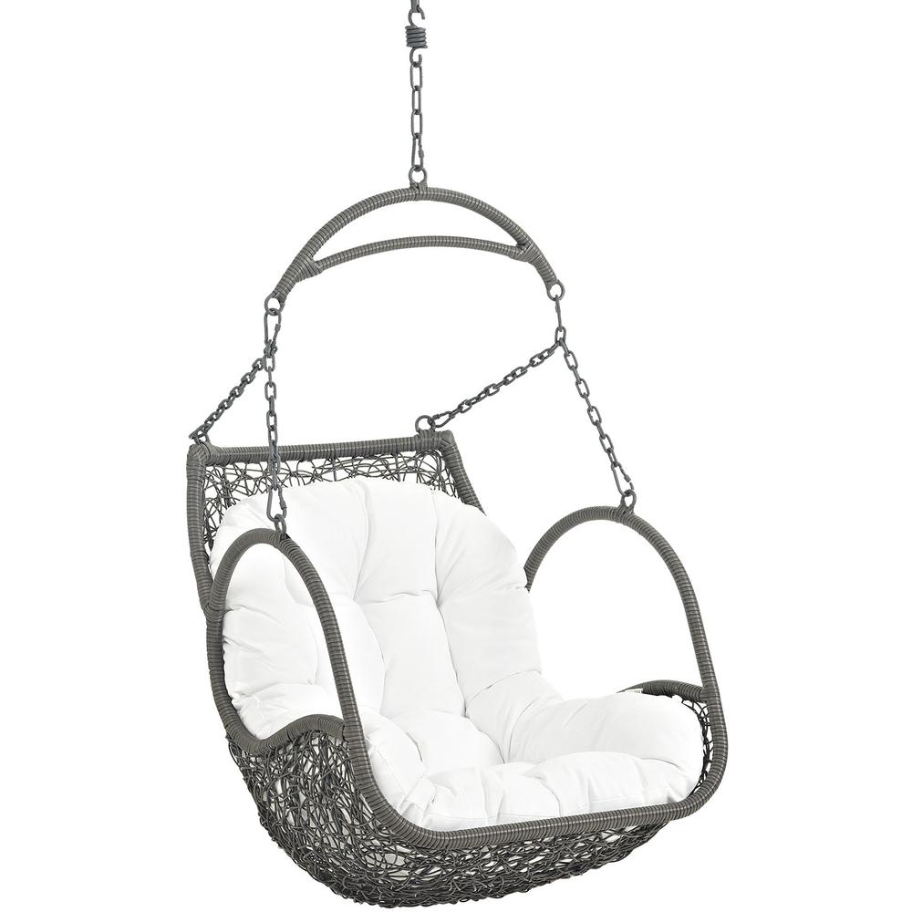 Arbor Outdoor Patio Wood Swing Chair. Picture 4