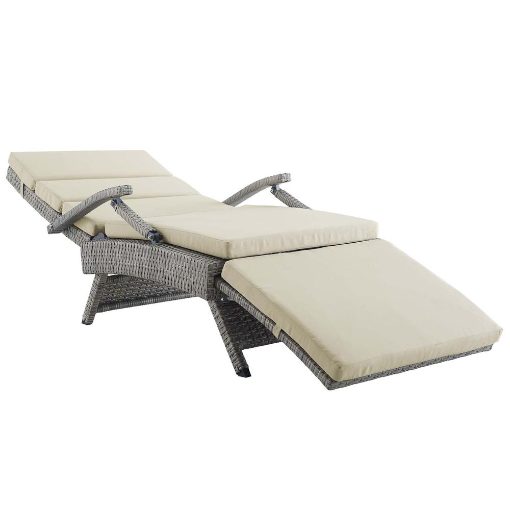 Envisage Chaise Outdoor Patio Wicker Rattan Lounge Chair. Picture 5