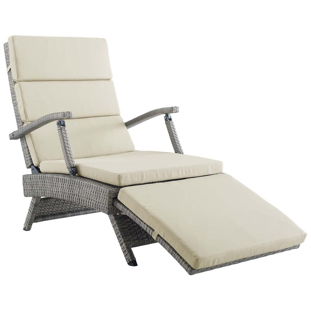 Envisage Chaise Outdoor Patio Wicker Rattan Lounge Chair. Picture 7