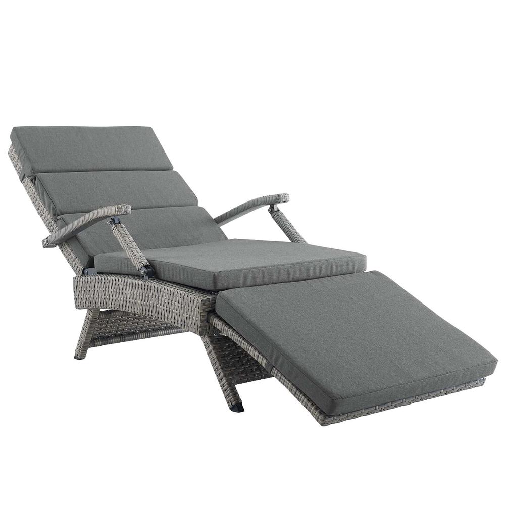Envisage Chaise Outdoor Patio Wicker Rattan Lounge Chair. Picture 1
