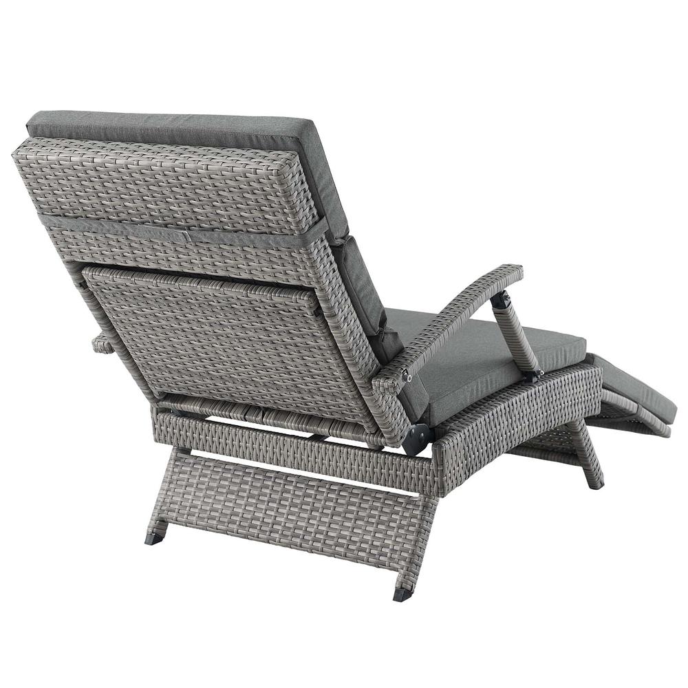 Envisage Chaise Outdoor Patio Wicker Rattan Lounge Chair. Picture 3