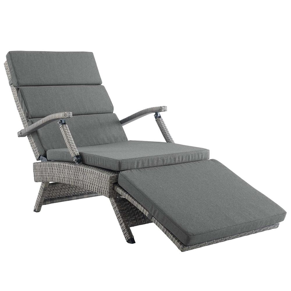 Envisage Chaise Outdoor Patio Wicker Rattan Lounge Chair. Picture 6