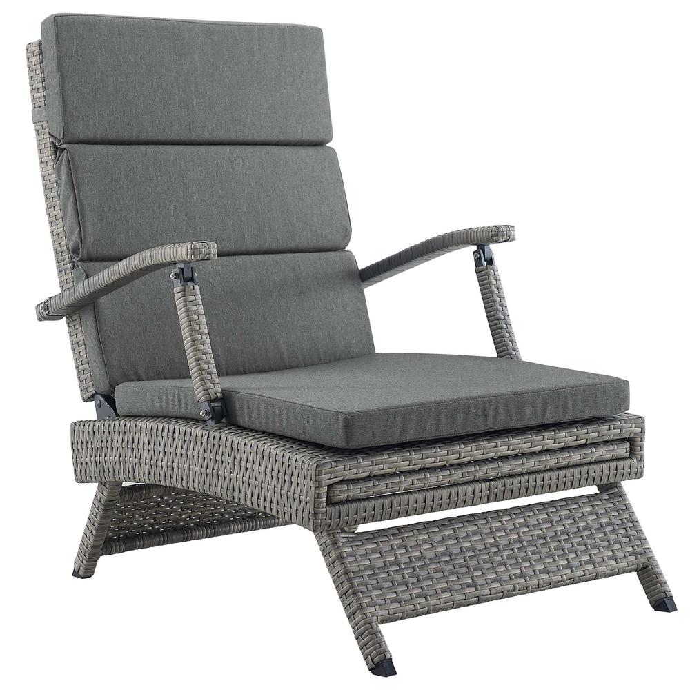 Envisage Chaise Outdoor Patio Wicker Rattan Lounge Chair. Picture 8