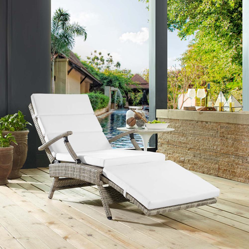 Envisage Chaise Outdoor Patio Wicker Rattan Lounge Chair. Picture 9