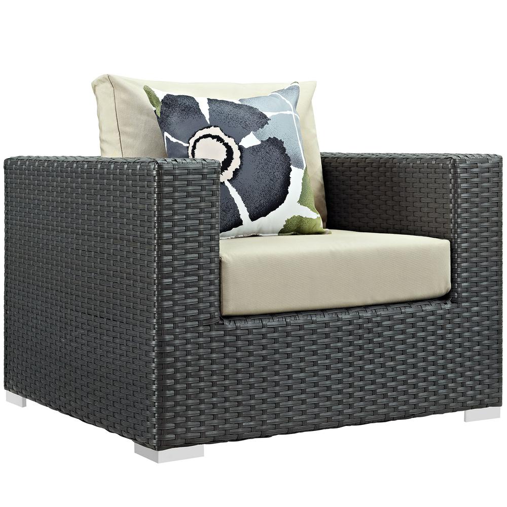 Sojourn 10 Piece Outdoor Patio Sunbrella Sectional Set. Picture 3