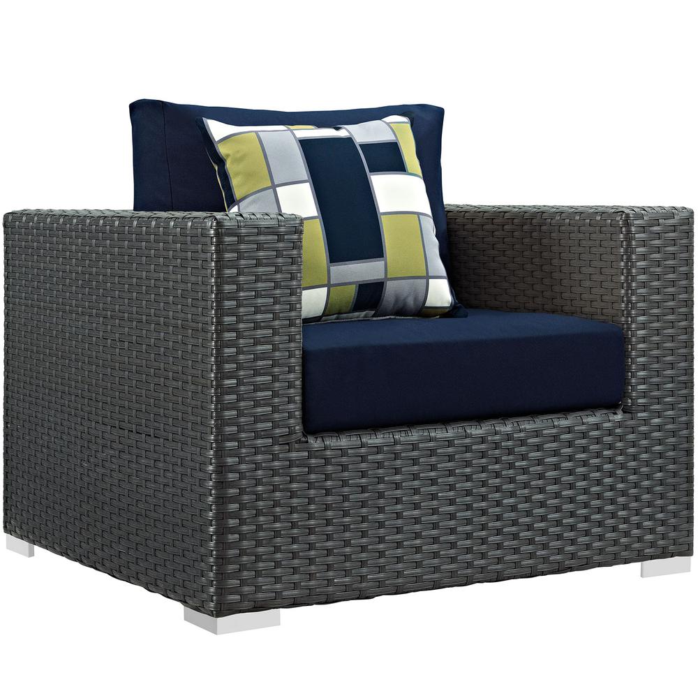 Sojourn 3 Piece Outdoor Patio Sunbrella Sectional Set. Picture 2