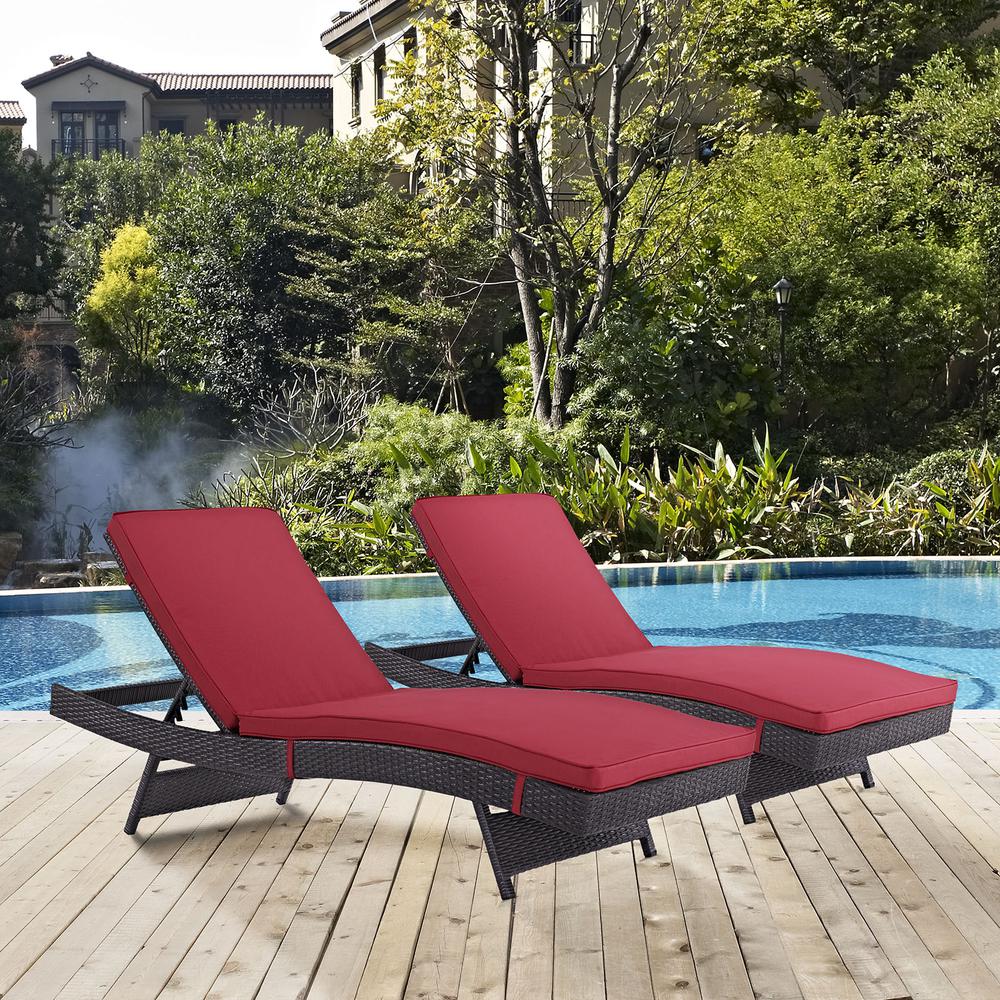 Convene Chaise Outdoor Patio Set of 2. Picture 5
