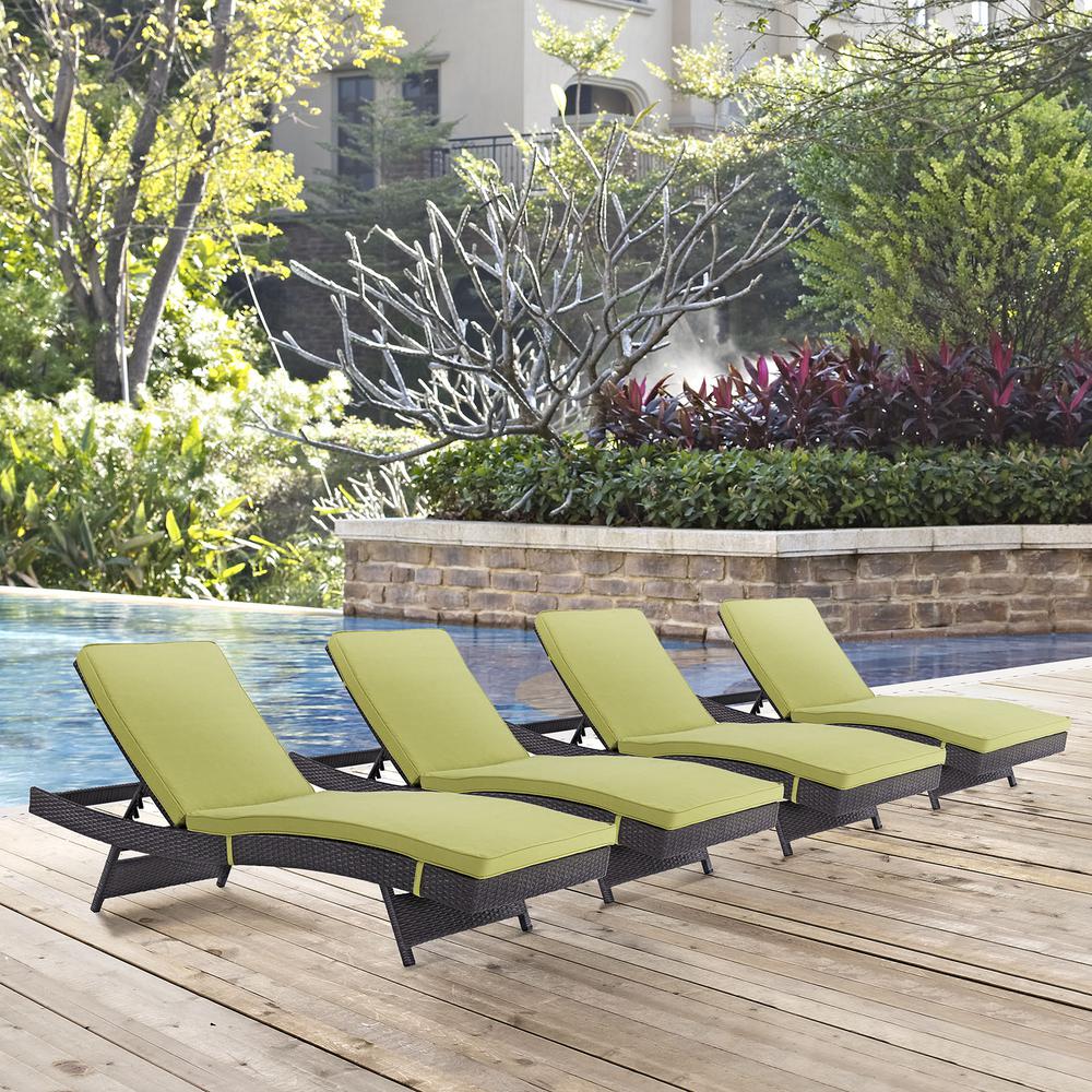 Convene Chaise Outdoor Patio Set of 4. Picture 5