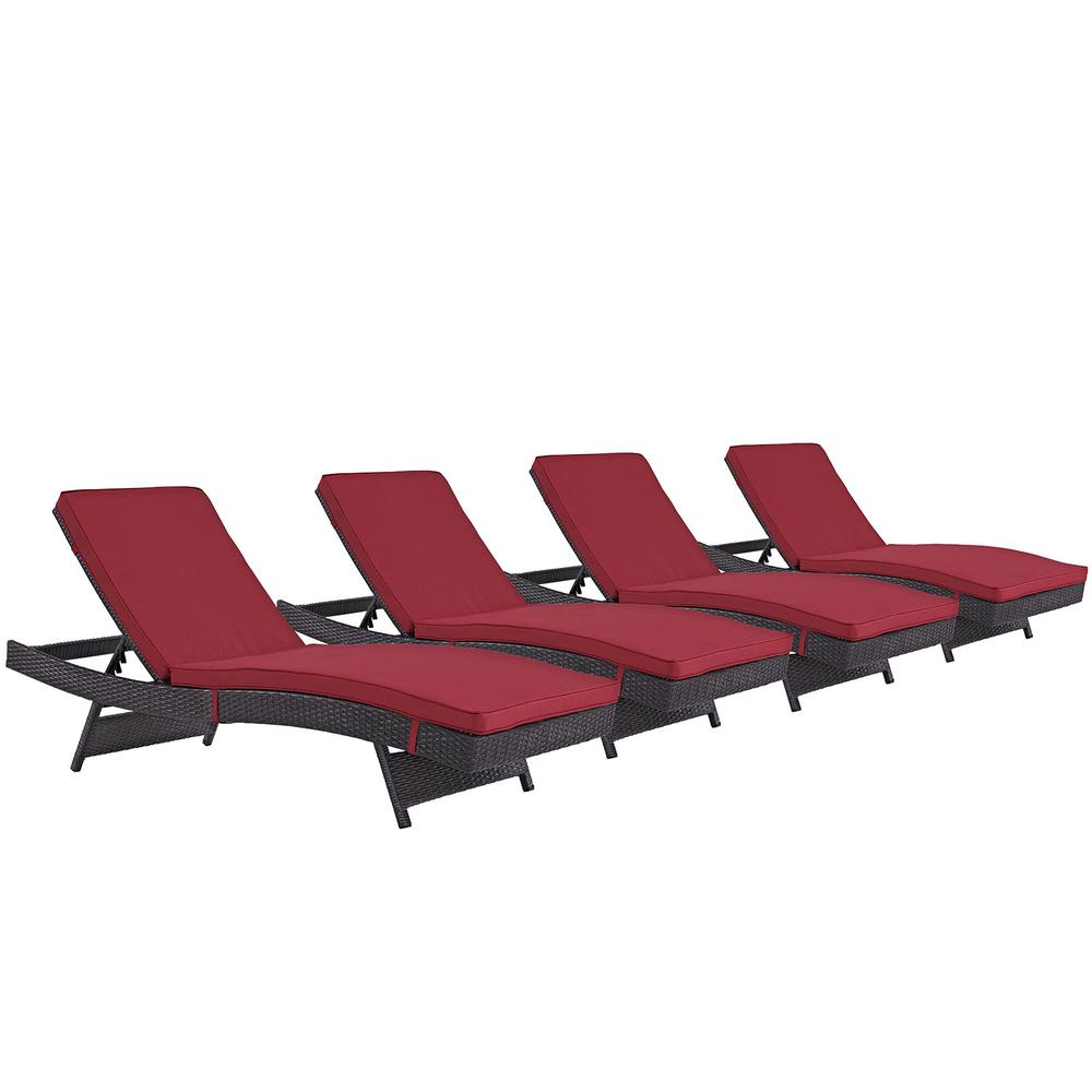 Convene Chaise Outdoor Patio Set of 4. Picture 1