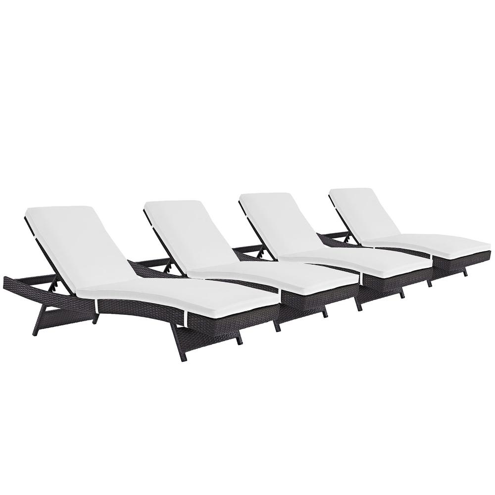 Convene Chaise Outdoor Patio Set of 4. Picture 1