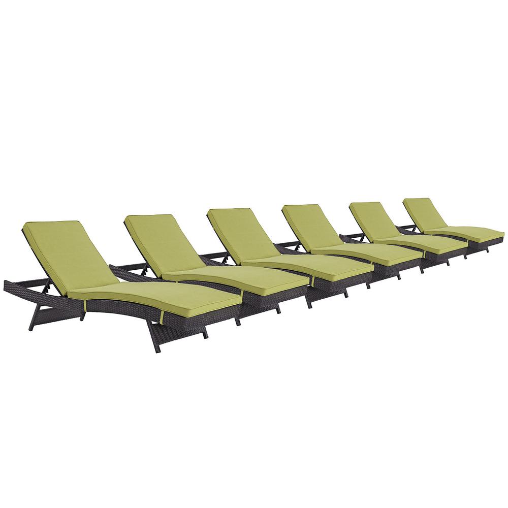 Convene Chaise Outdoor Patio Set of 6. Picture 1