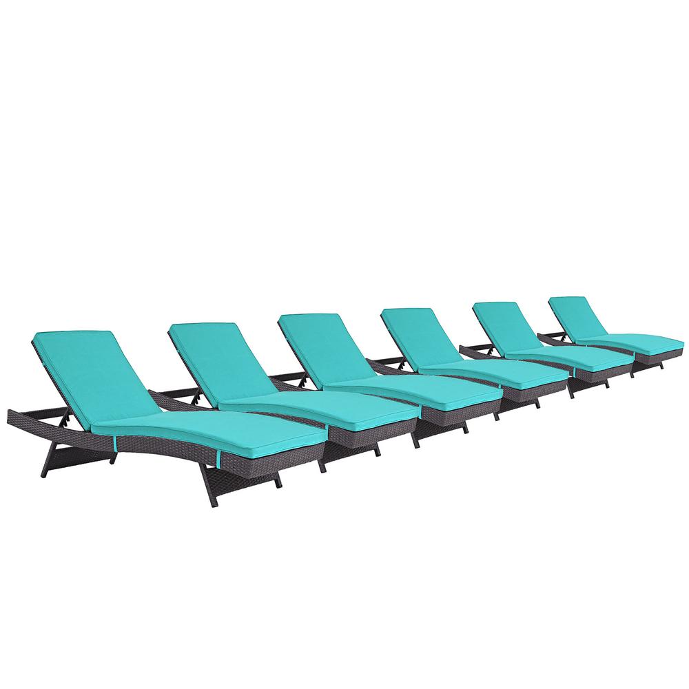 Convene Chaise Outdoor Patio Set of 6. Picture 1