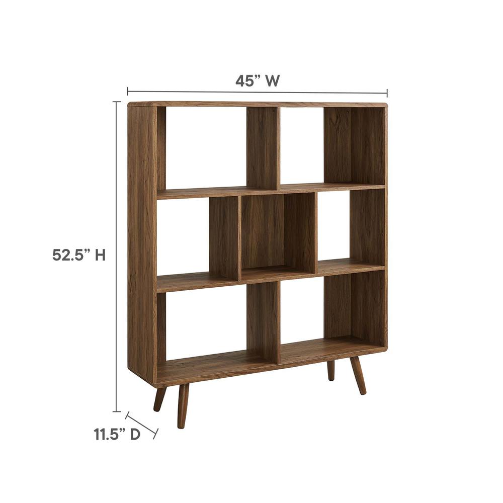 Transmit 7 Shelf Wood Grain Bookcase. Picture 7
