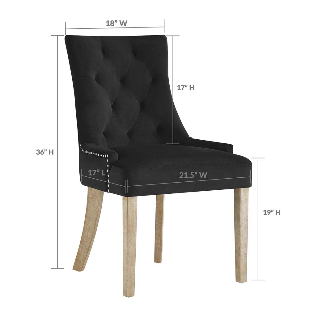 Pose Performance Velvet Dining Chair. Picture 4
