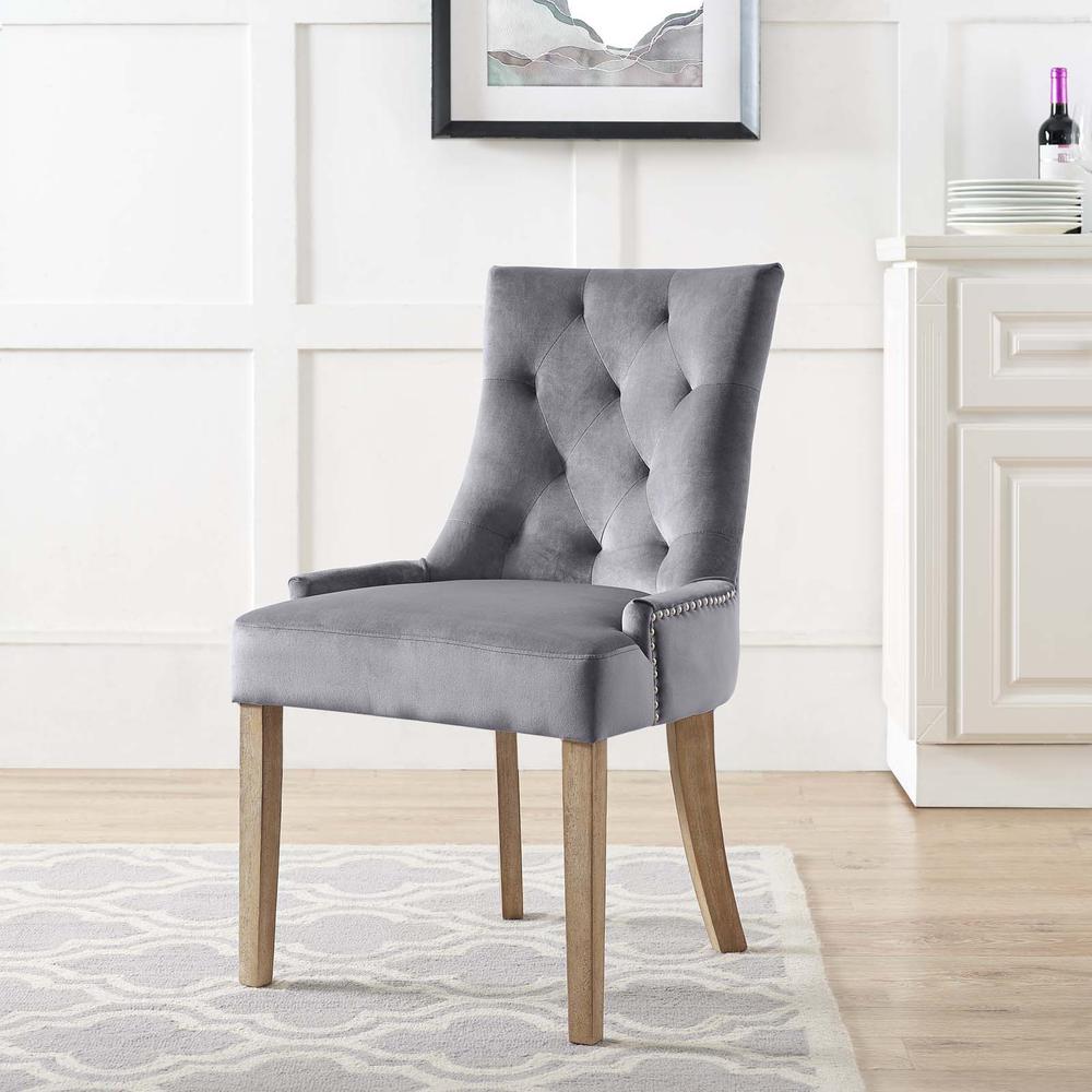 Pose Performance Velvet Dining Chair. Picture 4