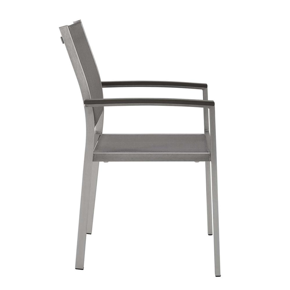 Shore Dining Chair Outdoor Patio Aluminum Set of 2. Picture 3