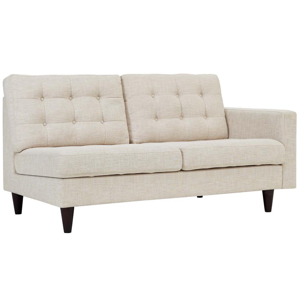 Empress Right-Facing Upholstered Fabric Loveseat. Picture 2