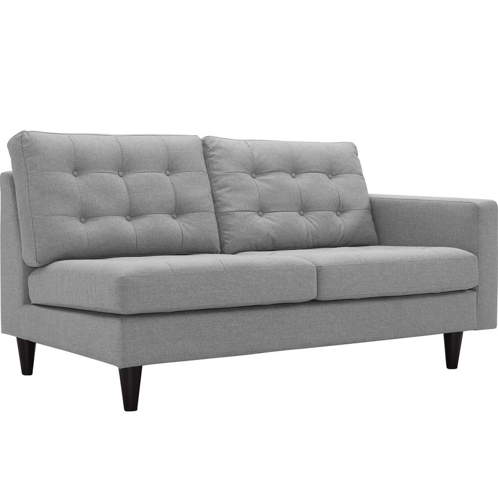 Empress Right-Facing Upholstered Fabric Loveseat. Picture 2