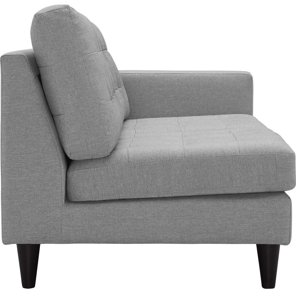 Empress Right-Facing Upholstered Fabric Loveseat. Picture 3
