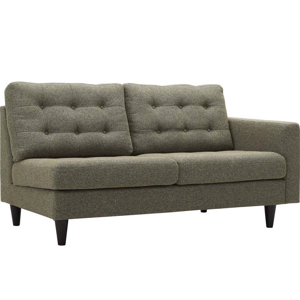 Empress Right-Facing Upholstered Fabric Loveseat. Picture 1