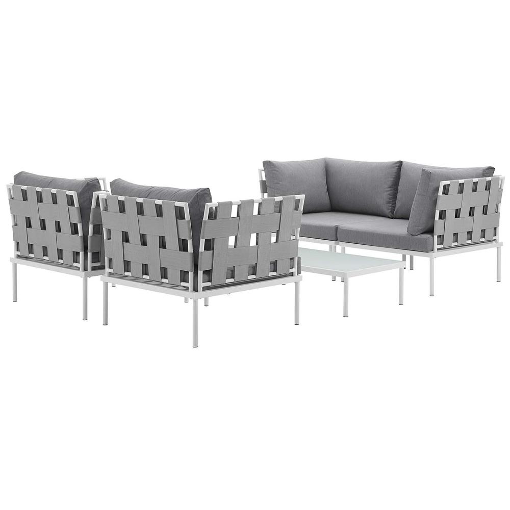 Harmony 5  Piece Outdoor Patio Aluminum Sectional Sofa Set. Picture 2