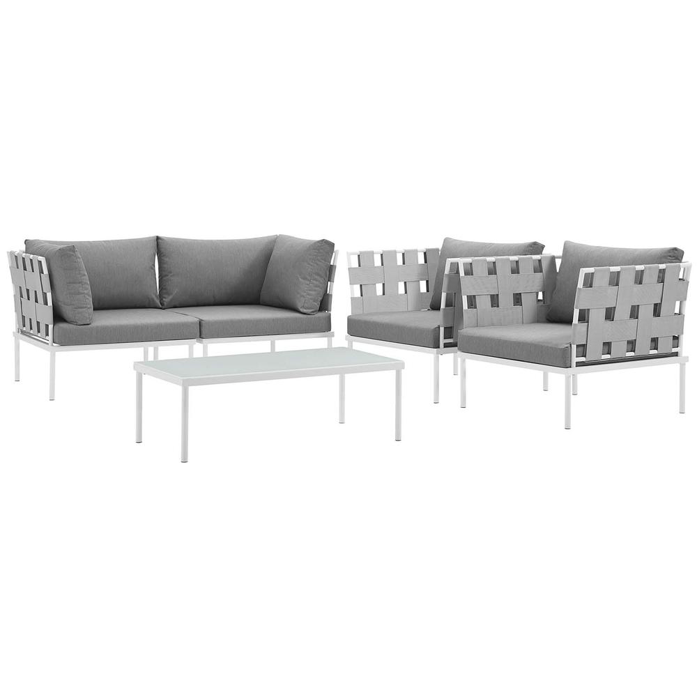 Harmony 5  Piece Outdoor Patio Aluminum Sectional Sofa Set. Picture 3