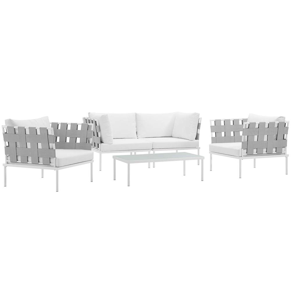 Harmony 5  Piece Outdoor Patio Aluminum Sectional Sofa Set. Picture 1