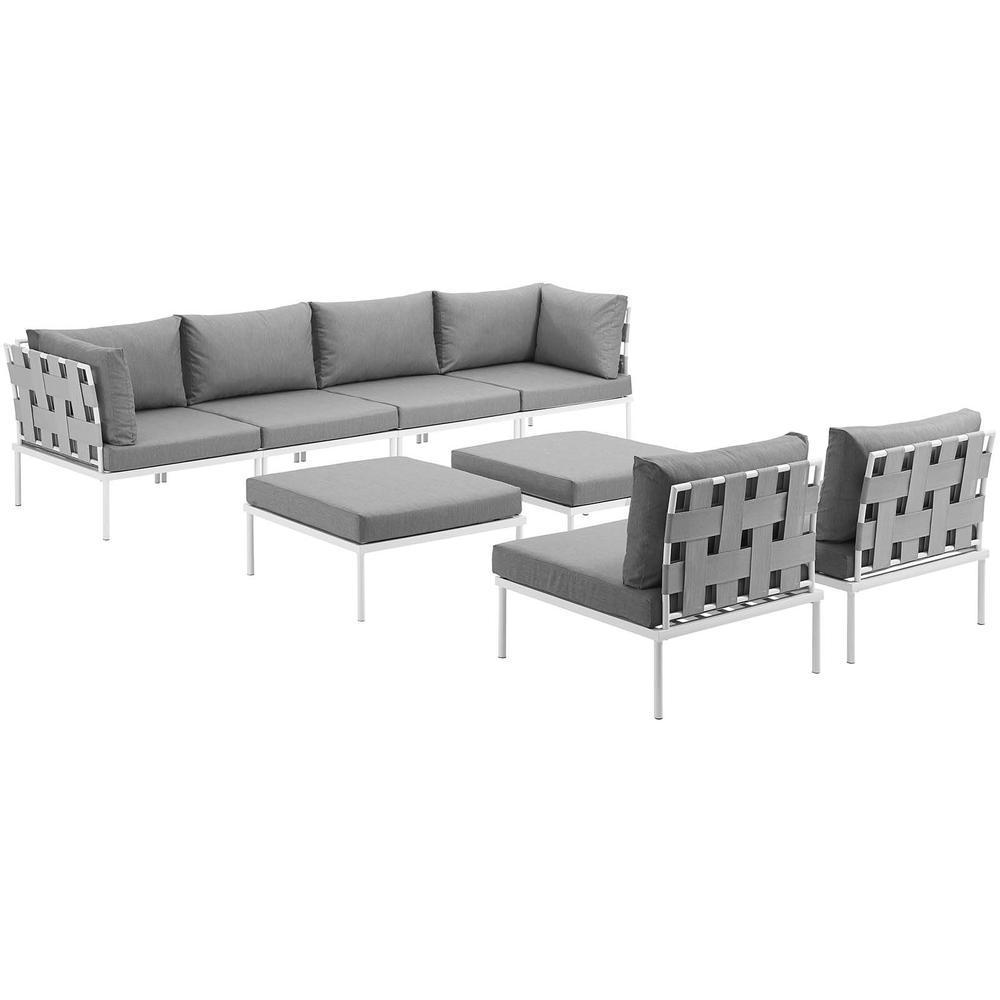 Harmony 8 Piece Outdoor Patio Aluminum Sectional Sofa Set. Picture 1