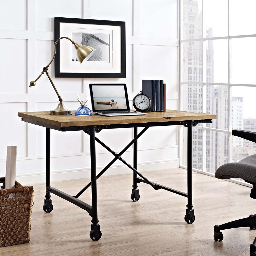 Raise Wood Office Desk. Picture 5