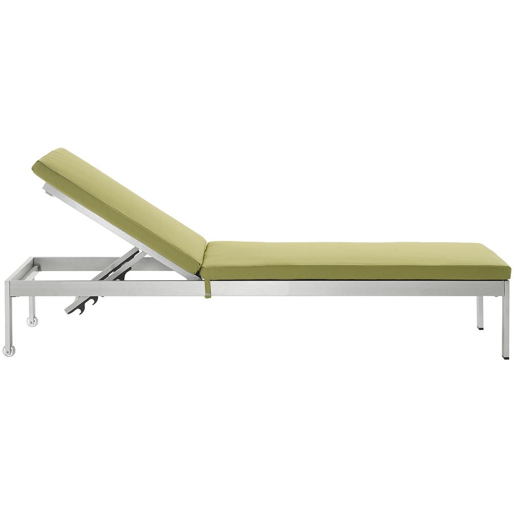 Shore Outdoor Patio Aluminum Chaise with Cushions. Picture 4