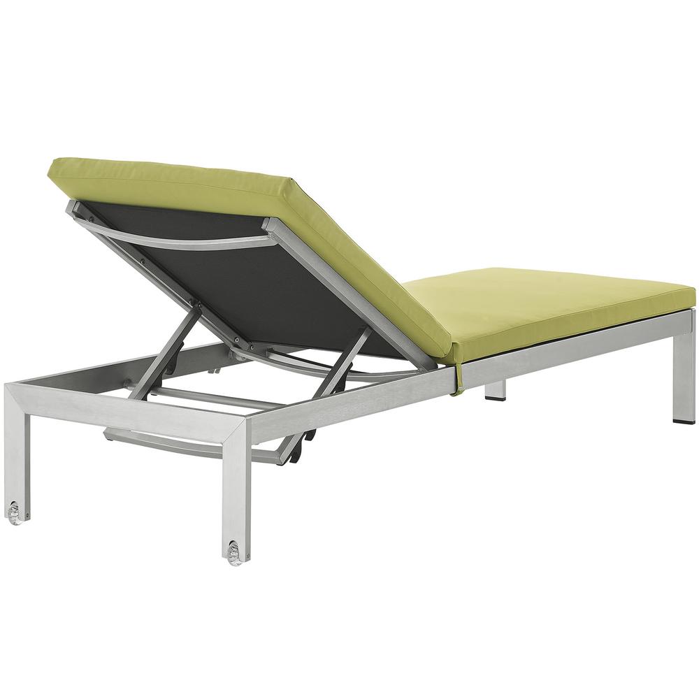 Shore Outdoor Patio Aluminum Chaise with Cushions. Picture 4