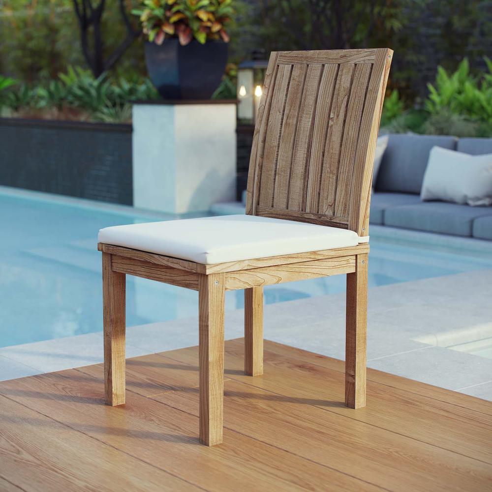 Marina Outdoor Patio Teak Dining Chair. Picture 6