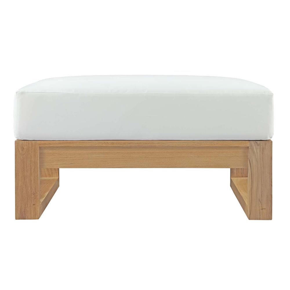 Upland Outdoor Patio Teak Ottoman. Picture 3