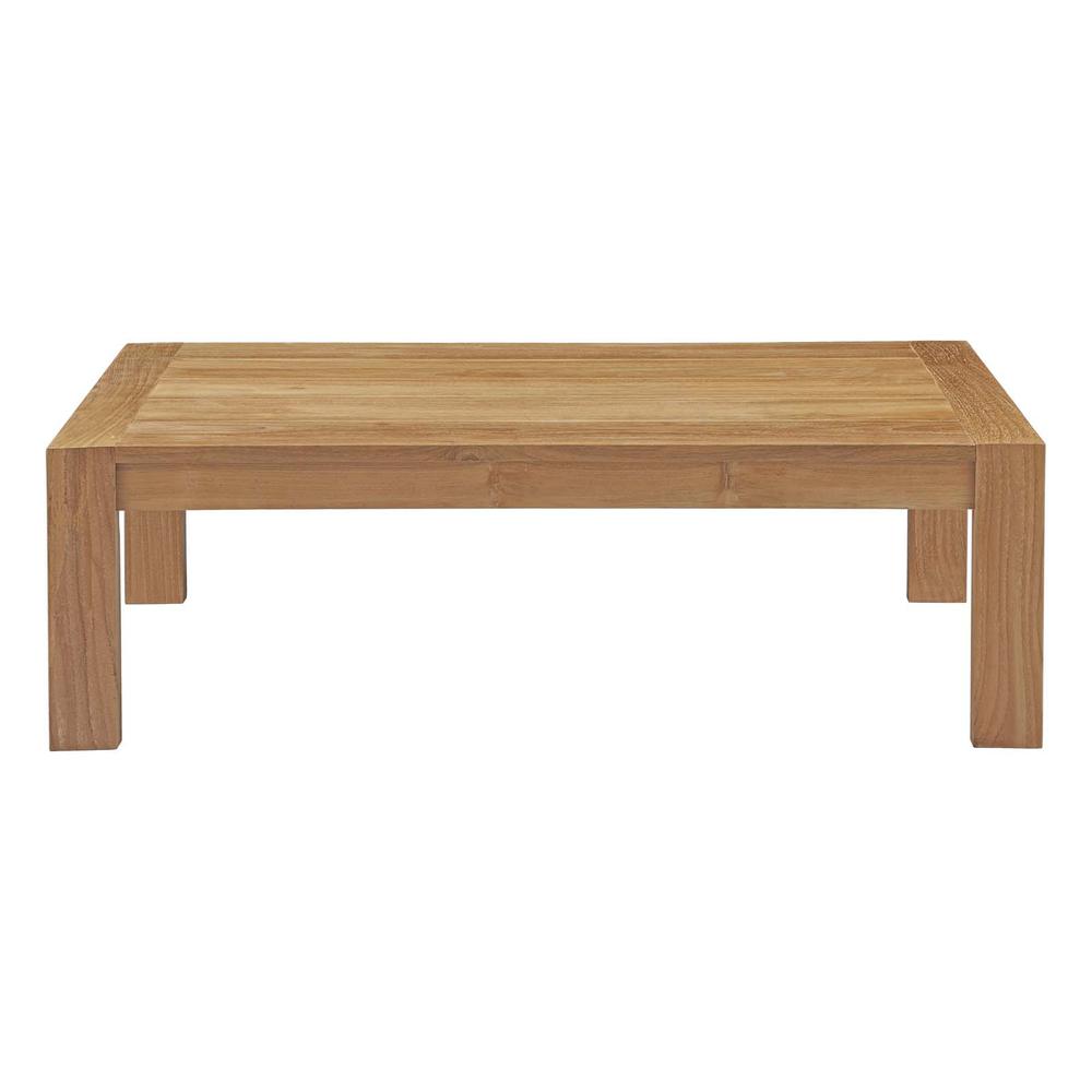 Upland Outdoor Patio Wood Coffee Table. Picture 2