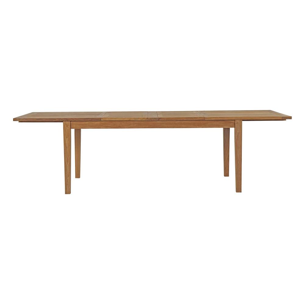 Marina Extendable Outdoor Patio Teak Dining Table. Picture 13