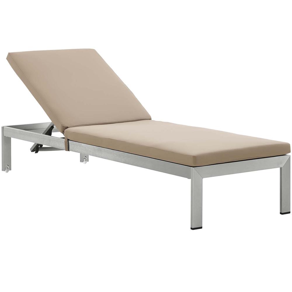 Shore 3 Piece Outdoor Patio Aluminum Chaise with Cushions. Picture 2