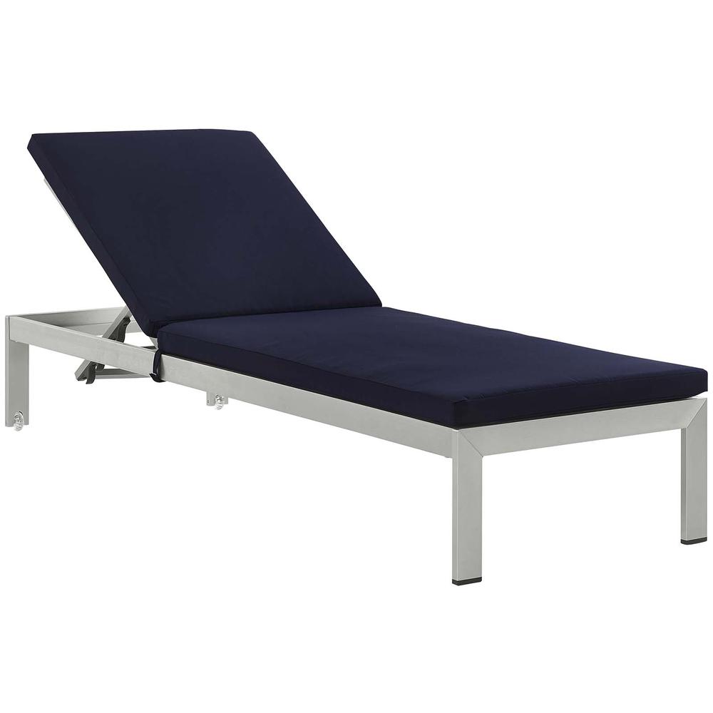 Shore Chaise with Cushions Outdoor Patio Aluminum Set of 2. Picture 3