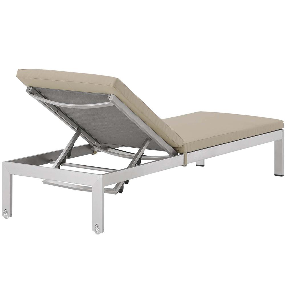 Shore Chaise with Cushions Outdoor Patio Aluminum Set of 4. Picture 5