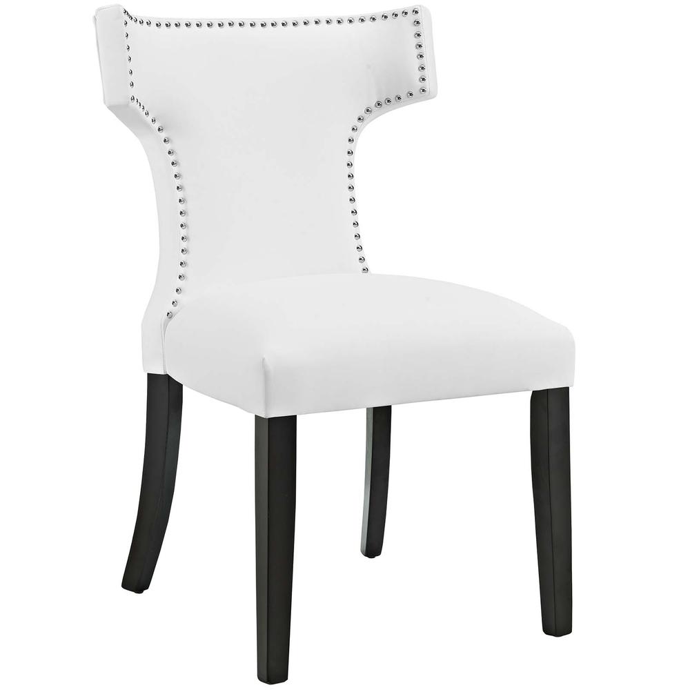 Curve Dining Side Chair Vinyl Set of 2. Picture 2