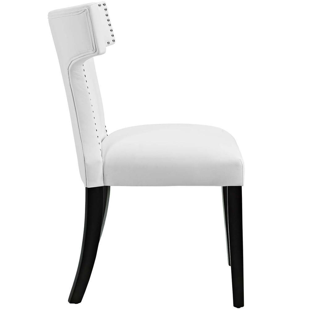 Curve Dining Side Chair Vinyl Set of 2. Picture 3