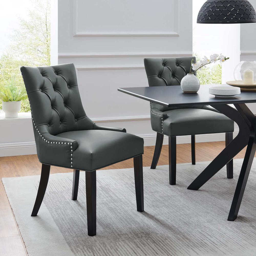 Regent Dining Side Chair Vinyl Set of 2. Picture 9