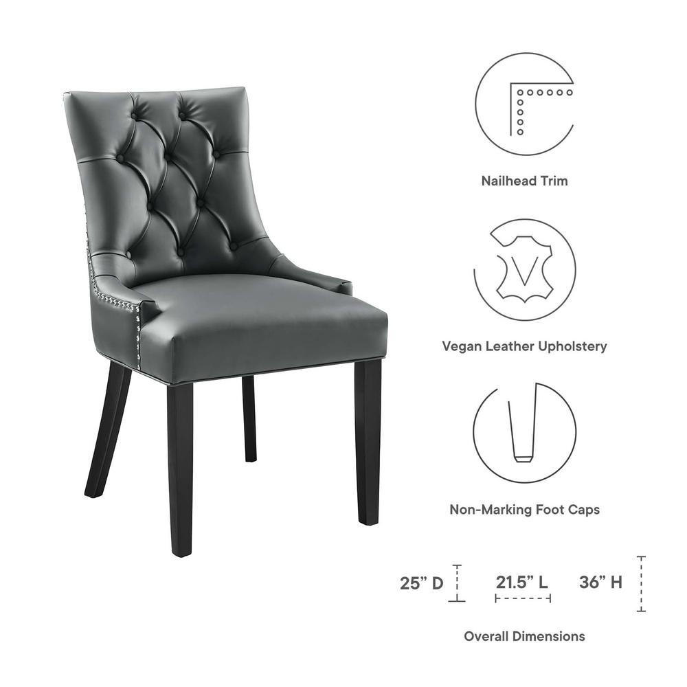 Regent Dining Side Chair Vinyl Set of 2. Picture 4