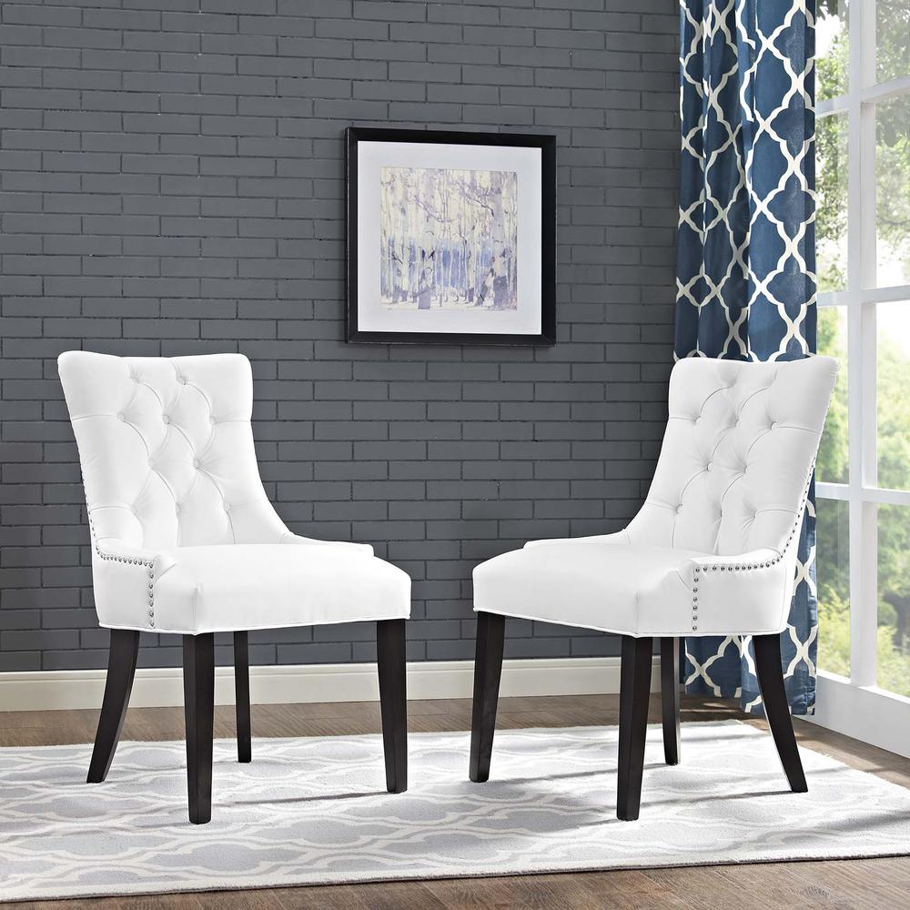 Regent Dining Side Chair Vinyl Set of 2. Picture 5