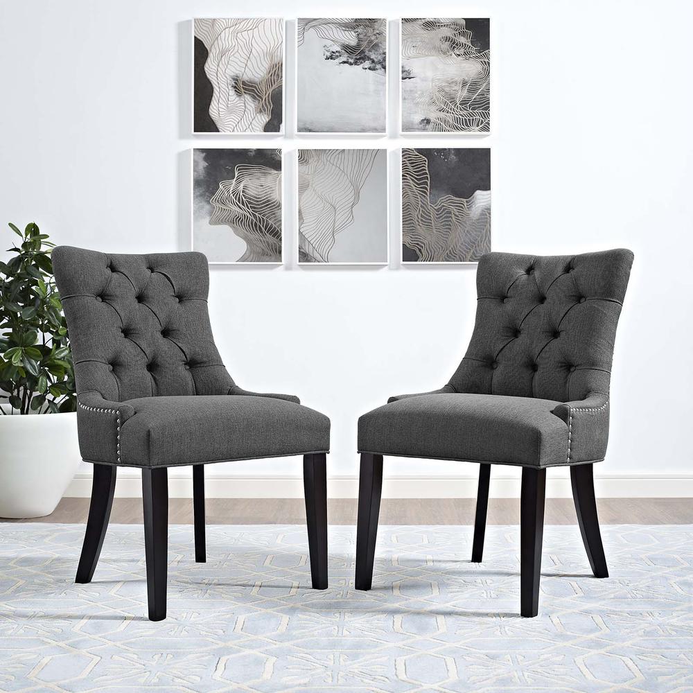 Regent Dining Side Chair Fabric Set of 2. Picture 5