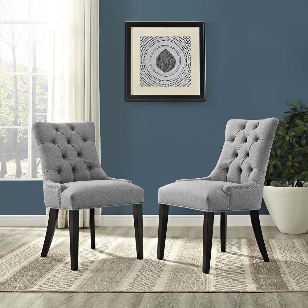 Regent Dining Side Chair Fabric Set of 2. Picture 6