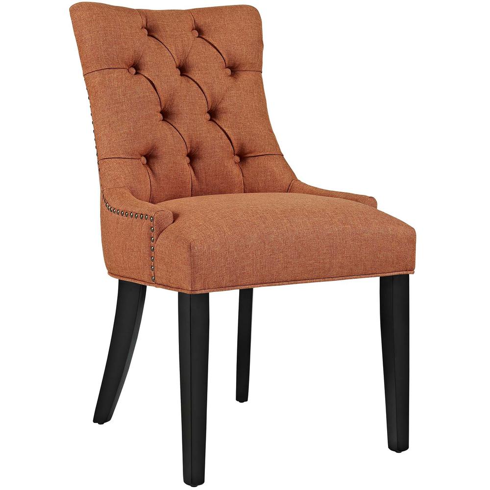 Regent Dining Side Chair Fabric Set of 2 - Orange EEI-2743-ORA-SET. Picture 2