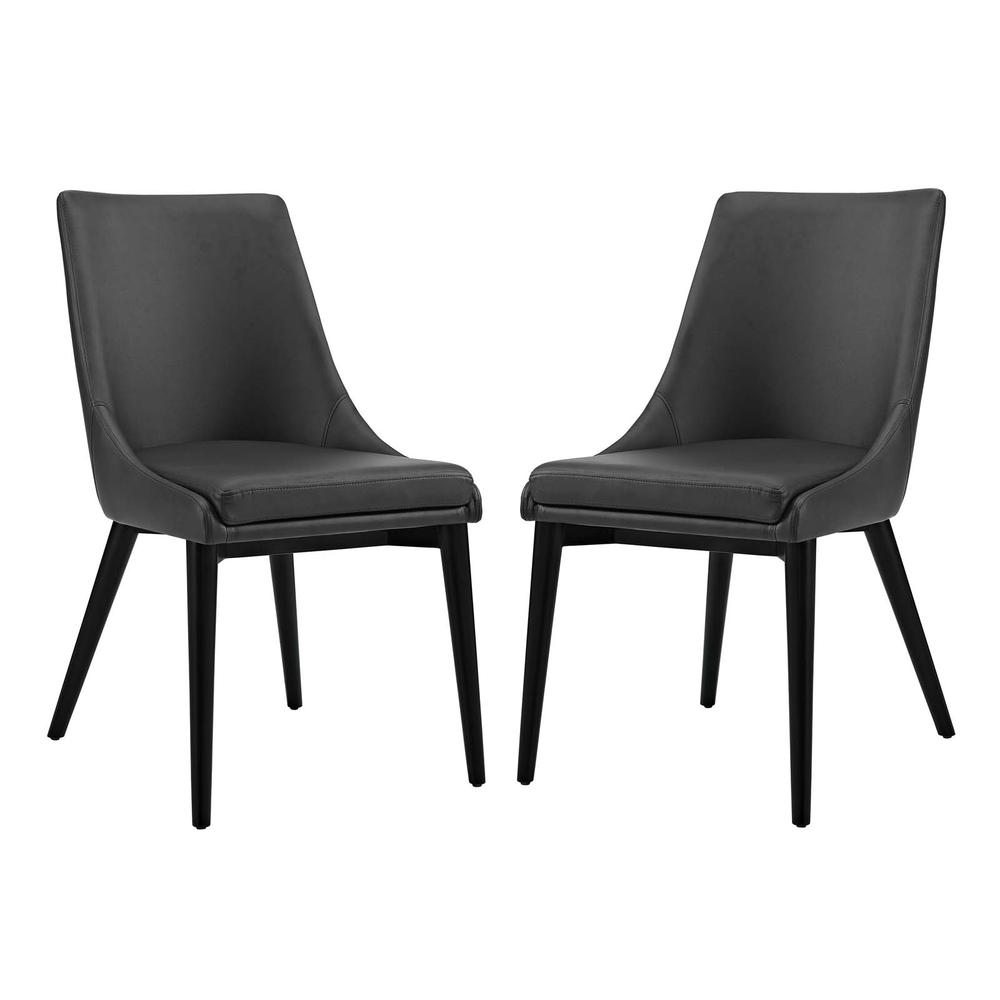 Viscount Dining Side Chair Vinyl Set of 2. Picture 1